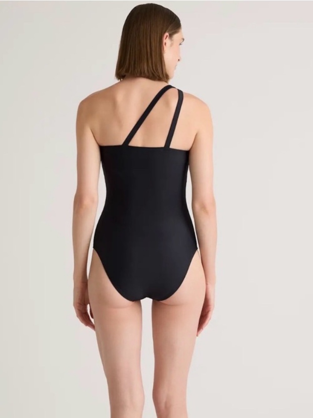Quince Italian One Shoulder One Piece Swimsuit Black Size Small - Picture 2 of 12